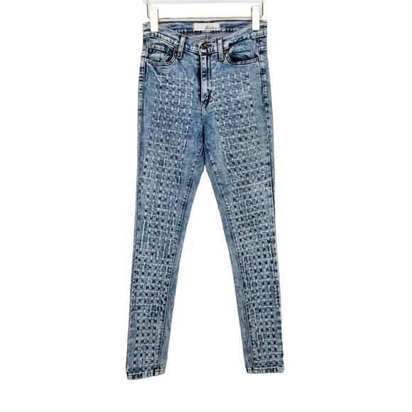 KanCan Estilo High Rise Skinny Jeans Acid Wash Distressed Frayed Size 3 24" - Picture 1 of 6